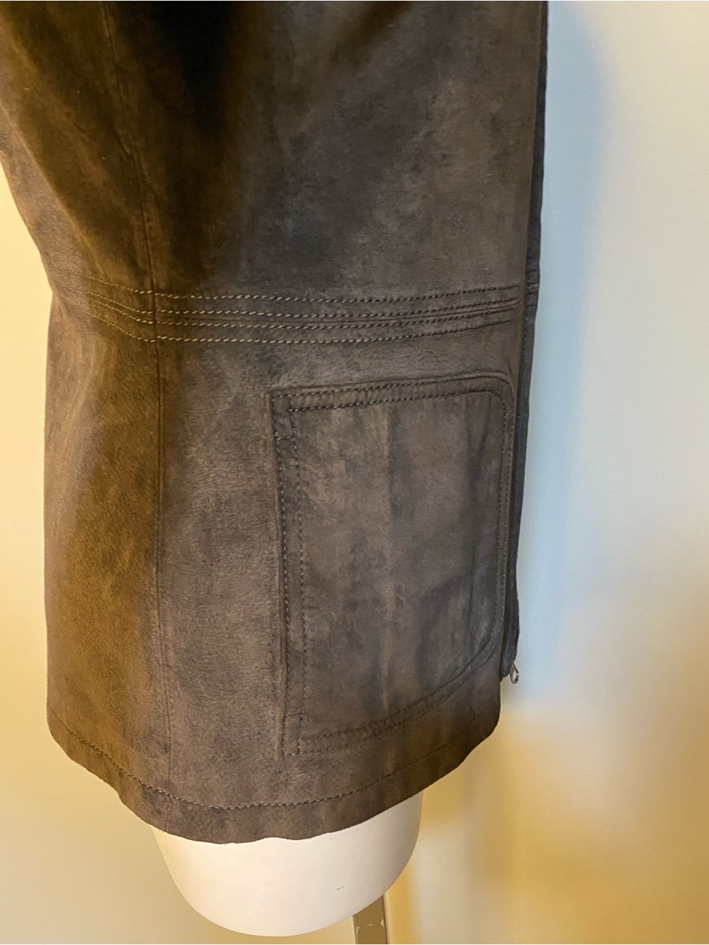 Danier Genuine Suede Leather Jacket Brown Zip Front Women’s Small Style 5524 - Picture 5 of 9